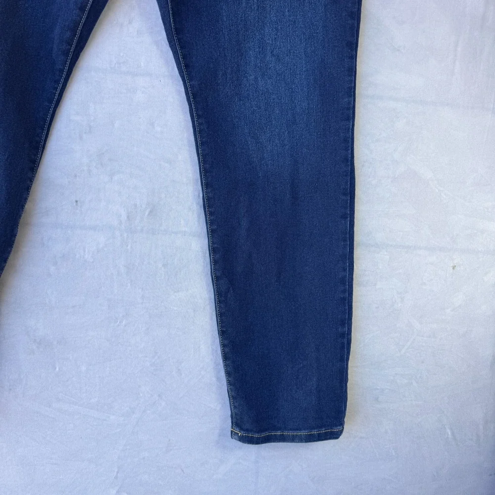 Michael Kors Izzy Skinny Jeans Women's 16 Blue Denim Stretch Dark Wash Whiskered